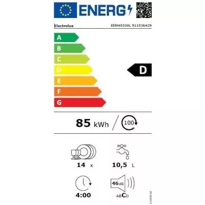Lave-vaisselle encastrable Electrolux EEM48300L - 14 couverts - Silencieux - Spacieux