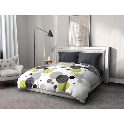 Parure de lit microfibre 220x240 cm - Bulles de Rêve - Gris