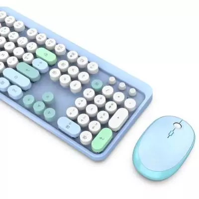 Pack Clavier + Souris MOBILITY LAB - Pure Color Bleu - Ergonomique & Discret