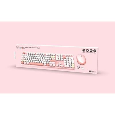 Ensemble Clavier + Souris Sans Fil - MOBILITY LAB - Rose - Design Ergonomique