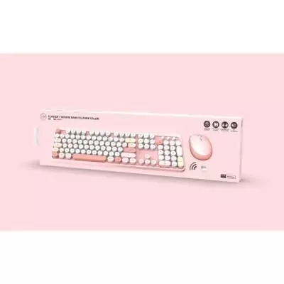 Ensemble Clavier + Souris Sans Fil - MOBILITY LAB - Rose - Design Ergonomique