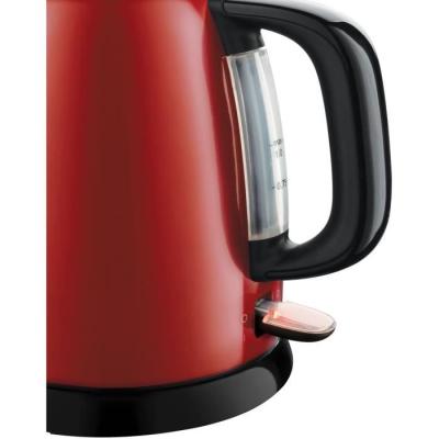 Bouilloire Compacte Rouge - Capacité 1L - Anti-Calcaire Amovible