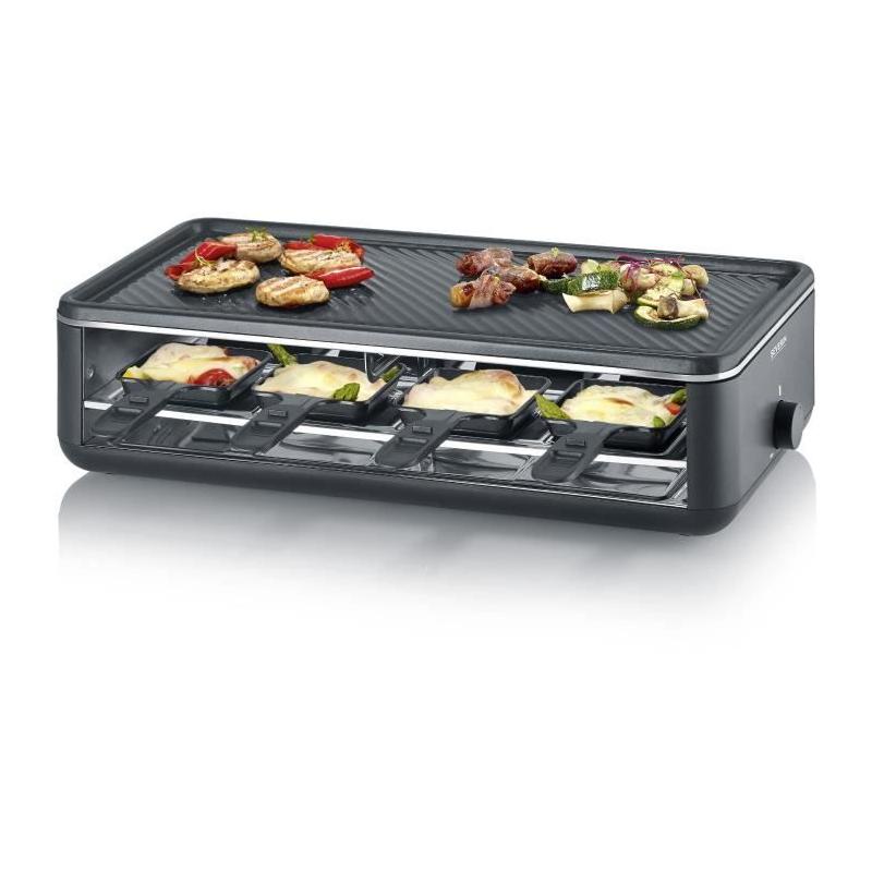 Appareil à raclette SEVERIN - 8 personnes - Plaque céramique 48 x 24 cm - Grill 1300 W