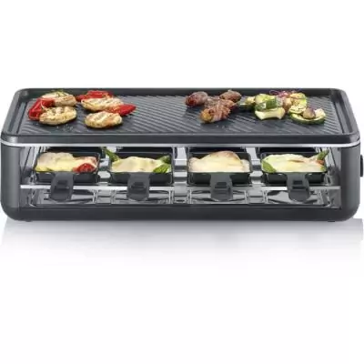 Appareil à raclette SEVERIN - 8 personnes - Plaque céramique 48 x 24 cm - Grill 1300 W Appareil à raclette SEVERIN - 8 personnes - Plaque céramique 48 x 24 cm - Grill 1300 W