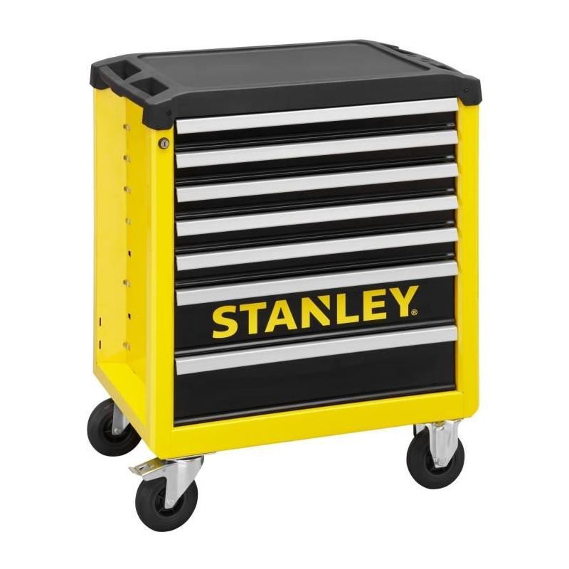 Servante d'atelier STANLEY - 7 tiroirs - Noir et jaune