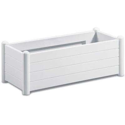 Jardinière rectangulaire en bois - 100x43xH35cm - Blanc