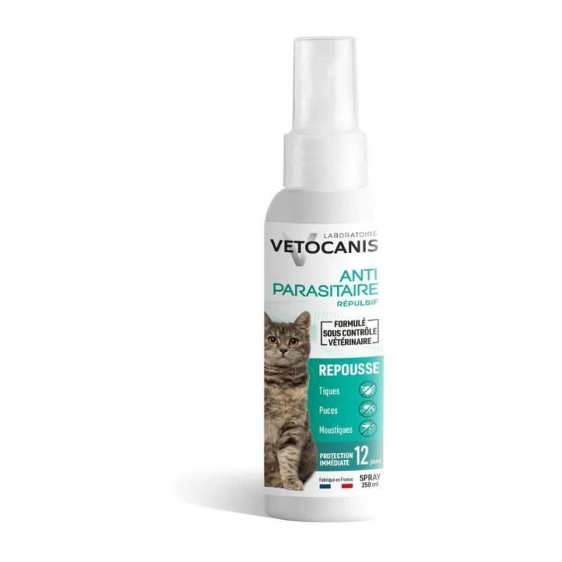 Spray antiparasitaire 3 en 1 pour Chat - 250 ml