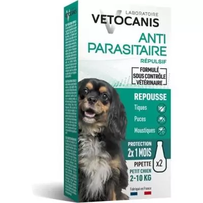 VETOCANIS 2 Pipettes anti-puces et anti-tiques - 2x 1 mois de protection