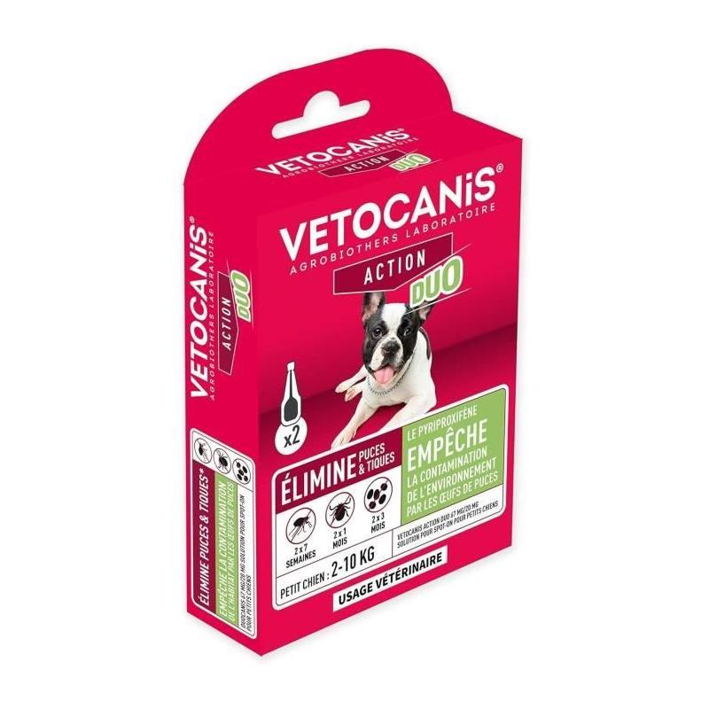 VETOCANIS Duo Spot on Petit Chien - Anti-puces et Anti-tiques