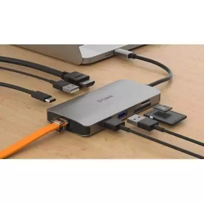 D-Link DUB-M810 station d'accueil Avec fil USB 3.2 Gen 1 (3.1 Gen 1) Type-C Aluminium