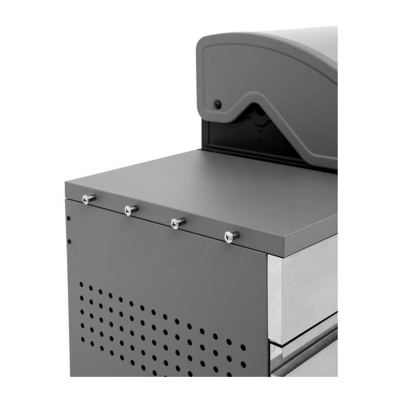 Barbecue à gaz - COOKING BOX - BRISBANE - Inox - 142 X 57 X 112 cm - Gris