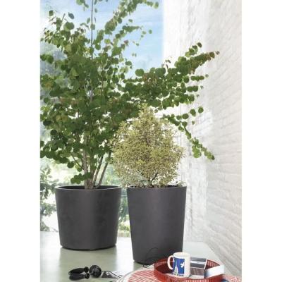 Pot de fleur Vase - DEROMA - Millennium R - Anthracite - 53 cm - Réservoir d'eau