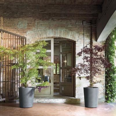 Pot de fleur DEROMA Millennium R Ashgrey - Réservoir d'eau - 53 cm