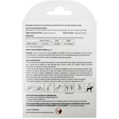 Pipettes Anti-puces et tiques pour Grands Chiens 