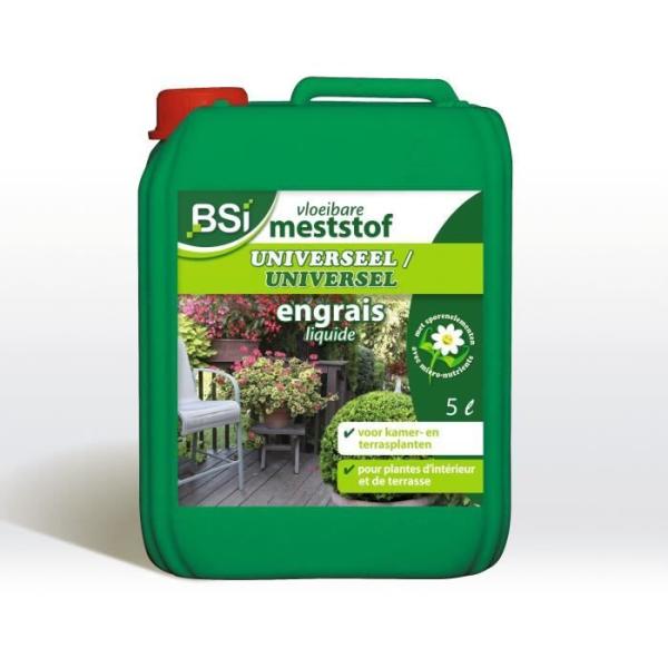 BSI - Engrais Universel - Liquide - Pour Plante d'Intérieur Ou Balcon - Avec Oligo-éléments Et Chélates - 5L