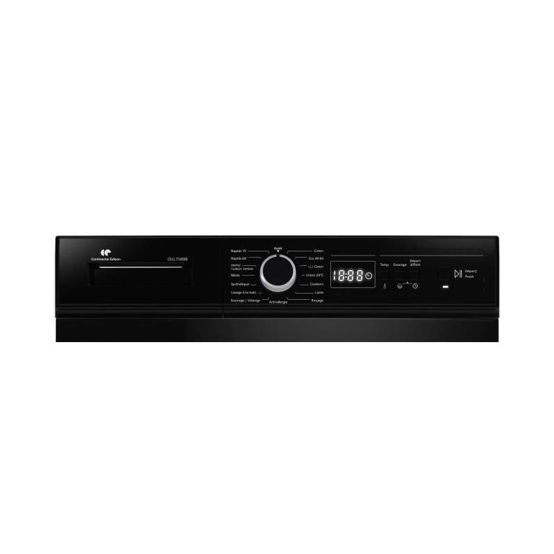Lave-linge hublot CE CELL7140IB - 7kg - Classe A - Noir mat