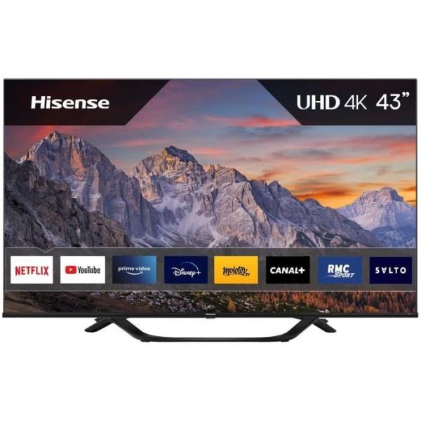 HISENSE 43A63H - TV LED 43 (108 cm) - 4K UHD (3840 x 2160) - Dolby Vision - TV connecté - 3 x HDMI 2.0 - Bords ultra fins