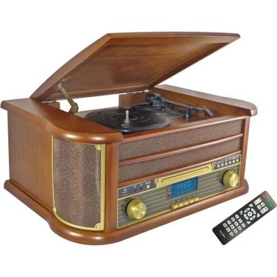 Chaîne Hifi rétro Bluetooth 5.0 - Lecteur CD/K7 - Radio FM