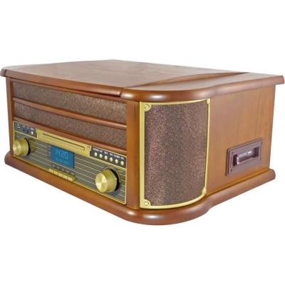 Chaîne Hifi rétro Bluetooth 5.0 - Lecteur CD/K7 - Radio FM