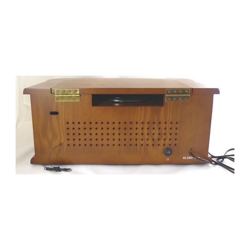 Chaîne Hifi rétro Bluetooth 5.0 - Lecteur CD/K7 - Radio FM