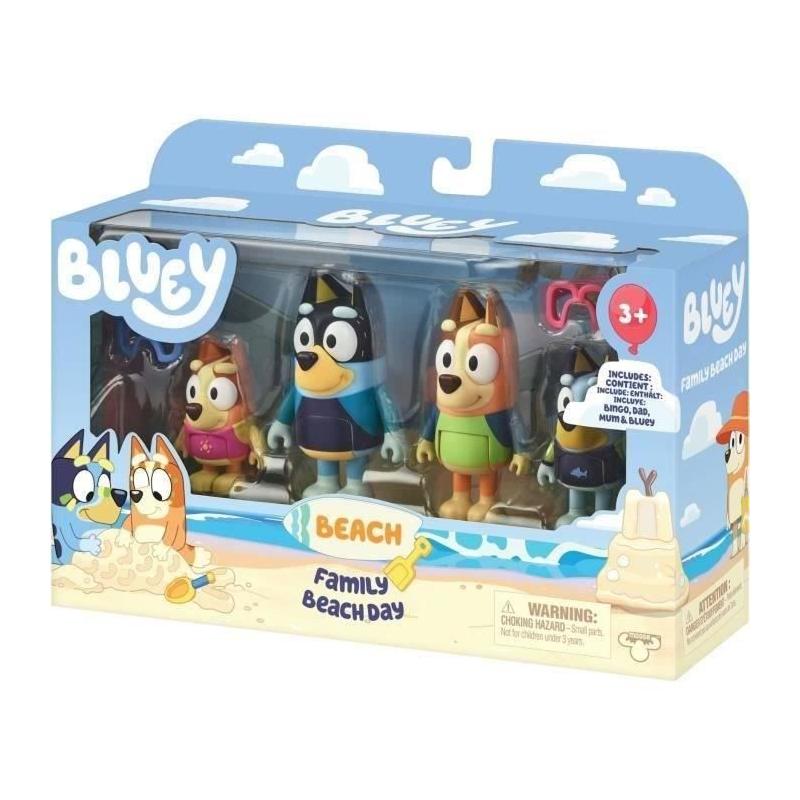 Figurines Bluey La famille à la Plage - Univers miniature - 3 ans