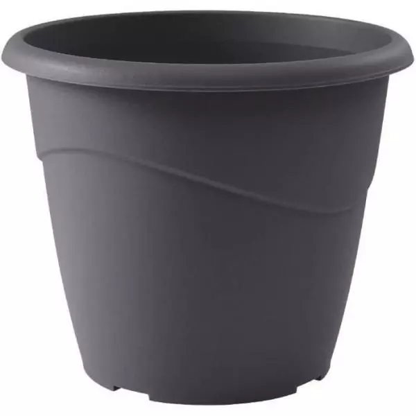 EDA Pot de fleurs rond non percé MARINA - 23 L - Ø 40 x H 33,7 cm - Gris anthracite