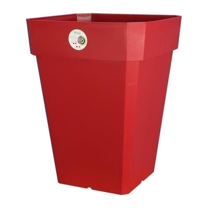 Pot de fleurs Soleilla Rouge - Carré 40x40 cm - ? JARDINIERE