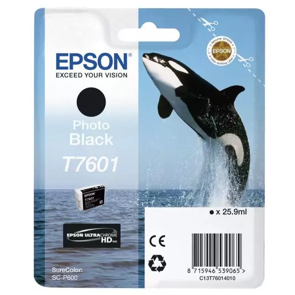 EPSON Cartouche d'encre T7601 Noir - Orque (C13T76014010)