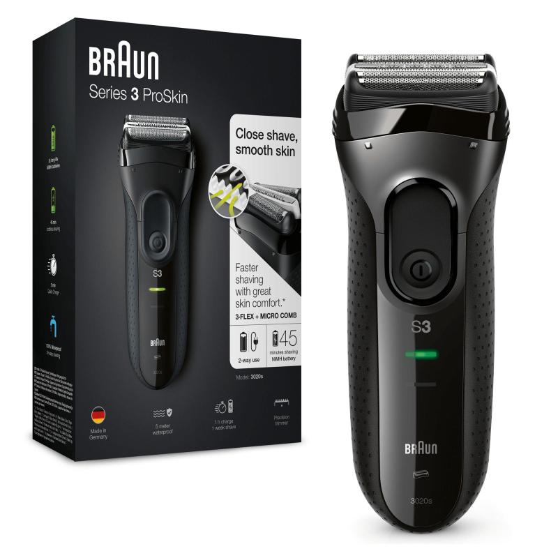 Braun Series 3 3020 Rasoir à grille Tondeuse Noir