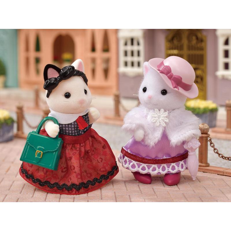 Sylvanian Families La valisette de mode et grande sœur Chat bicolore