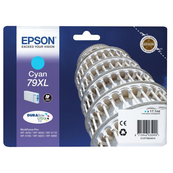 EPSON Cartouche d'encre 79 XL Cyan - Tour de Pise (C13T79024010)