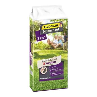 Engrais Gazon AG3BIO250 3 Actions Naturanid - 10 kg : Formule Naturelle Triple Action