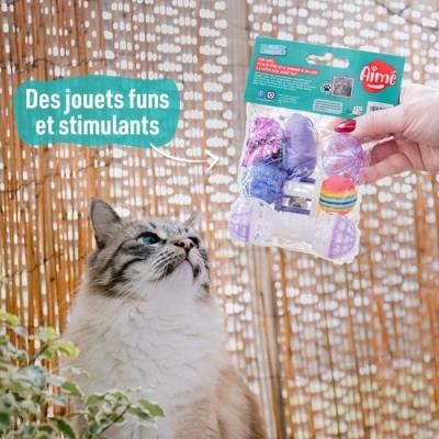7 jouets pour Chat - AIMÉ, Jouet à Friandise de Taille Compacte
