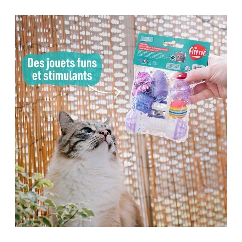 7 jouets pour Chat - AIMÉ, Jouet à Friandise de Taille Compacte