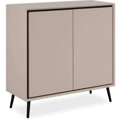 Buffet ARONA 01A - Beige/Noir - Compact et Élégant