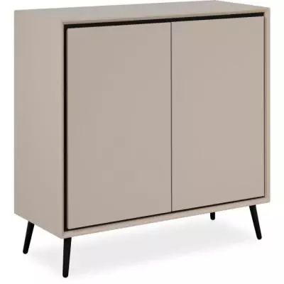 Buffet ARONA 01A - Beige/Noir - Compact et Élégant