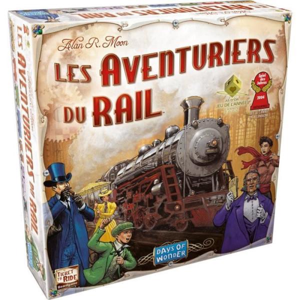 Les Aventuriers du Rail - Unbox Now - Jeu de société - a partir de 8 ans - 2 a 5 joueurs - Compatible avec Alexa - Days of Won