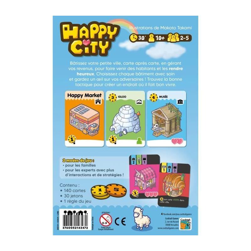 Jeu de société Cocktail Games Happy City - As d'Or 2022