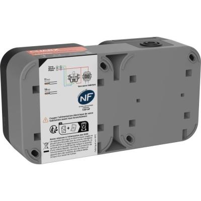 Double prise extérieure verticale IP55 - QUARX Aqua Pro