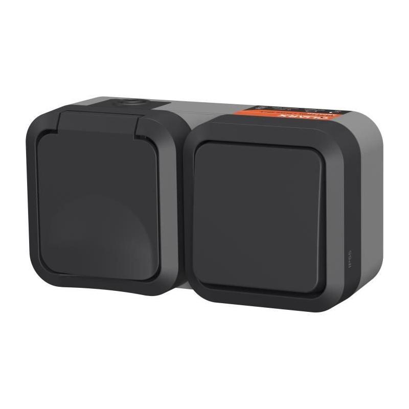 Double prise extérieure verticale IP55 - QUARX Aqua Pro