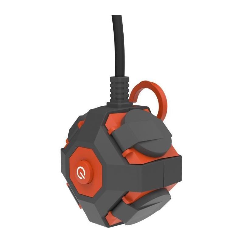Multiprise Power Globe QUARX - 4 prises avec interrupteur et câble 3m