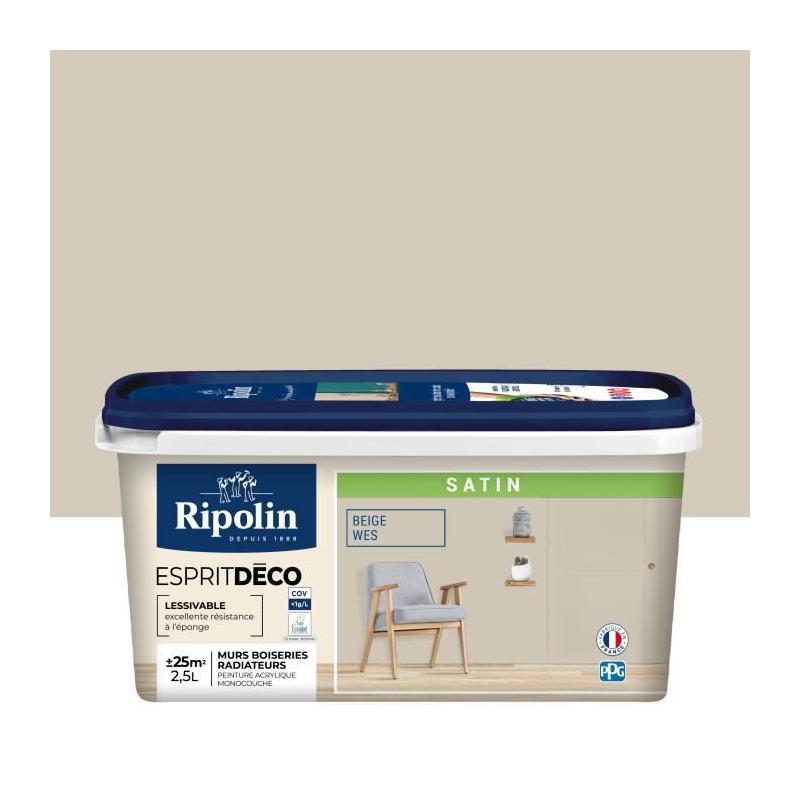 Peinture esprit déco multi-supports - RIPOLIN Beige wes - Satin 2,5L