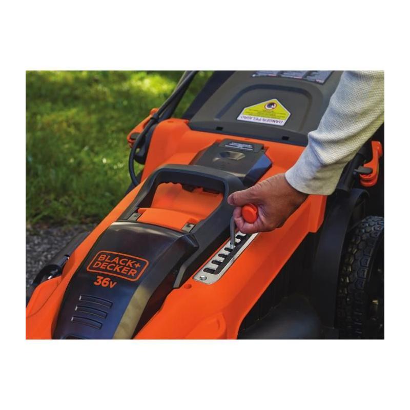 Tondeuse à Gazon Electrique Sans Fil 36V - BLACK+DECKER
