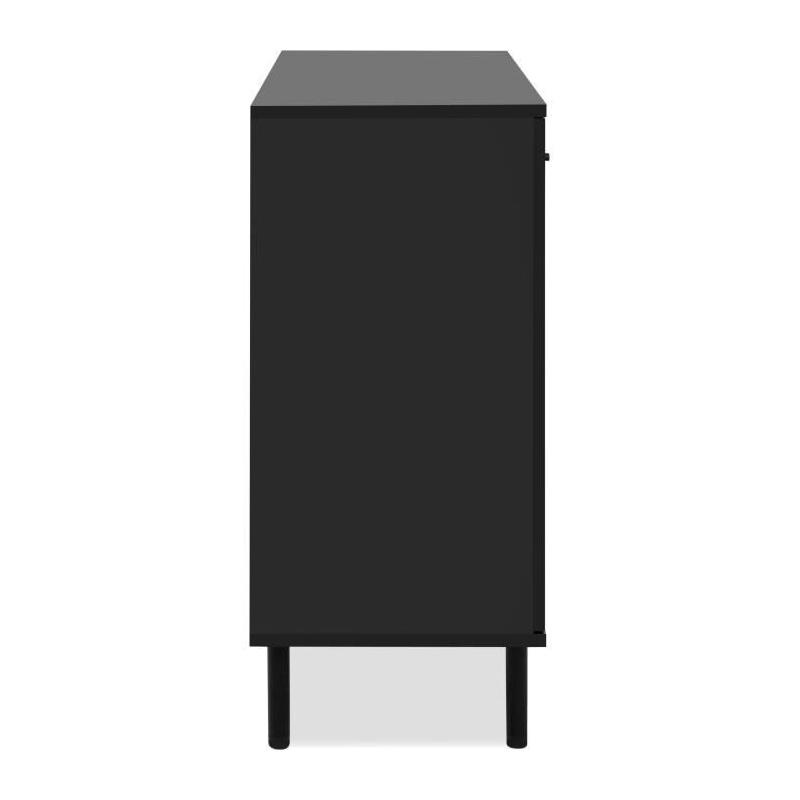 Buffet MONZA 01B Noir/Chene artisan - 2 portes - 4 tiroirs - 118x90x40 cm