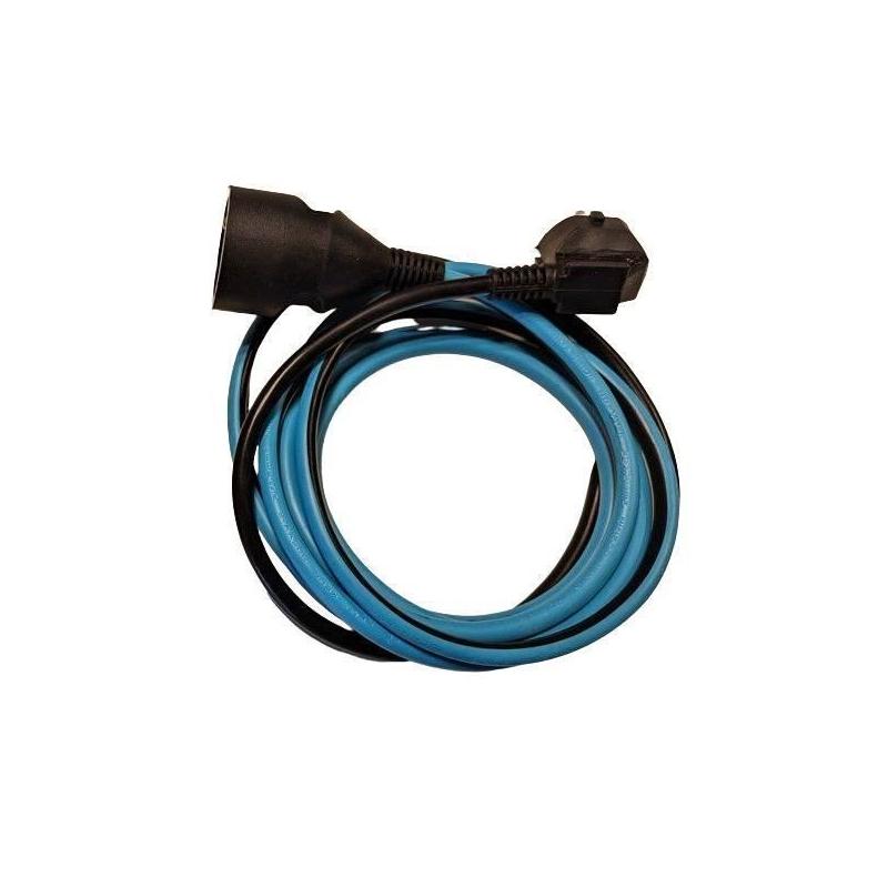 Rallonge CHACON Noir / Turquoise 20m - H05VV-F 3G1,5