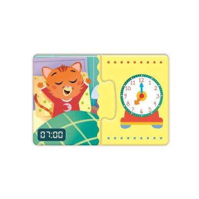 Puzzle CLEMENTONI - L'heure : Casse-tête éducatif compact