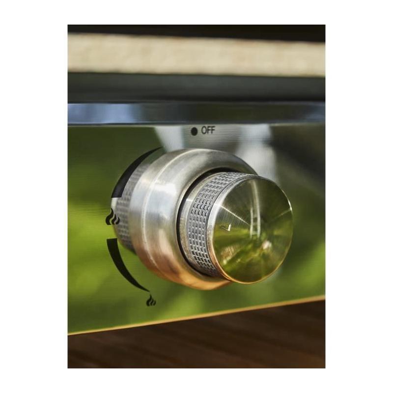 Plancha à gaz BRASILIA - 4 feux - Tout inox - XXL - 84 x 34 cm