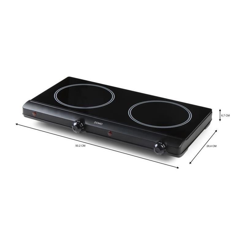 Plaque de cuisson DOMO 2 feux - Compact et pratique - DO339KP