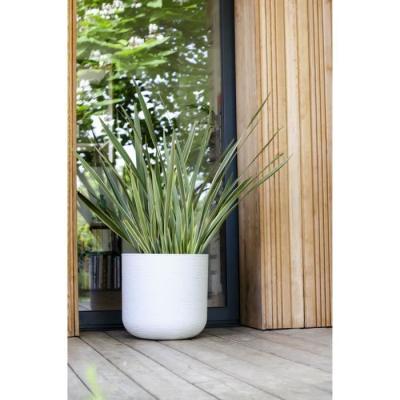 Pot de fleurs Graphit'Up EDA PLASTIQUE - Rond - Blanc cérusé