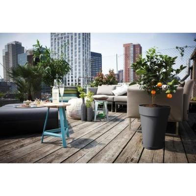 Soucoupe ronde Loft Urban - Ø 30 cm - Gris anthracite
